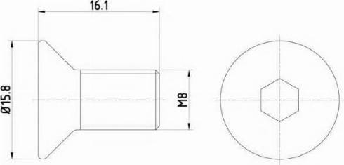 MAZDA 998310816 - Vijak, kočni disk parts5.com