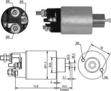 Meat & Doria 46099 - Elektro-magnetno stikalo, zaganjalnik parts5.com