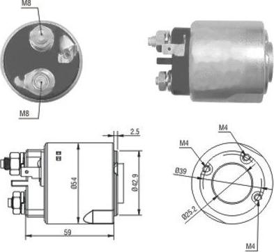 Meat & Doria 46160 - Elektromagnetický spínač pre żtartér parts5.com