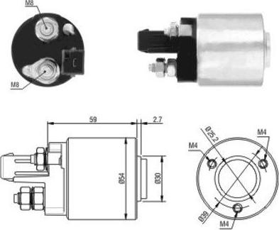 Meat & Doria 46105 - Solenoid Switch, starter parts5.com