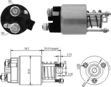 Meat & Doria 46101 - Solenoid, electromotor parts5.com