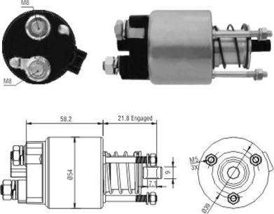 Meat & Doria 46102 - Solenoid, electromotor parts5.com