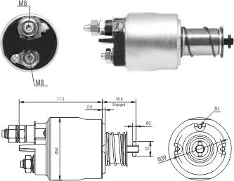 Meat & Doria 46311 - Elektromagnetický spínač, startér parts5.com