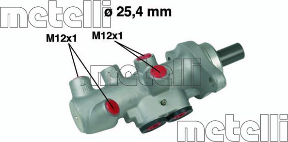 Metelli 05-0607 - Pompa hamulcowa parts5.com