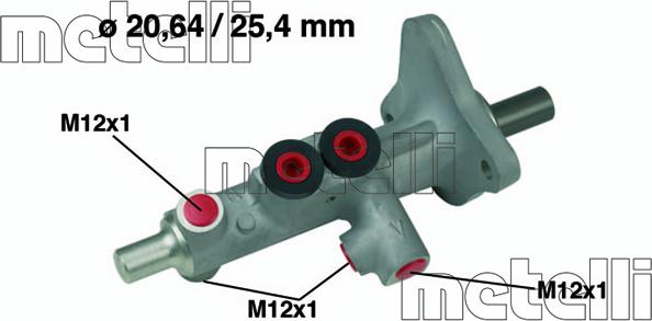 Metelli 05-0628 - Glavni kočioni cilindar parts5.com