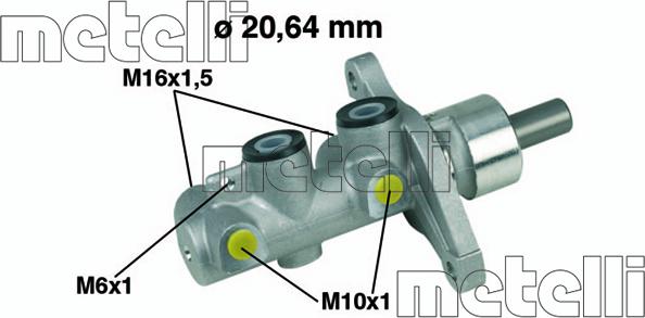 Metelli 05-0346 - Pompa centrala, frana parts5.com