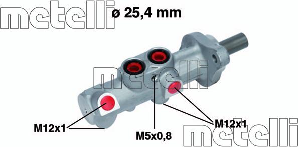 Metelli 05-0756 - Pompa hamulcowa parts5.com