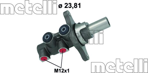 Metelli 05-1154 - Glavni zavorni cilinder parts5.com