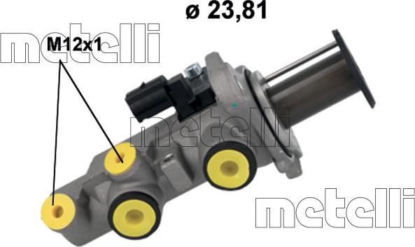 Metelli 05-1250 - Hlavní brzdový válec parts5.com