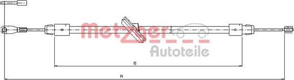 Metzger 10.9457 - Sajla, ručna kočnica parts5.com