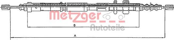 Metzger 10.4651 - Cable, parking brake parts5.com