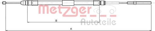 Metzger 10.4137 - Cablu, frana de parcare parts5.com