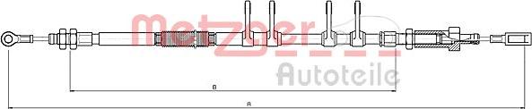 Metzger 10.4743 - Cablu, frana de parcare parts5.com