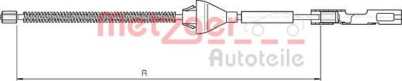 Metzger 10.5365 - Cable, parking brake parts5.com