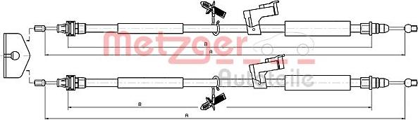 Metzger 10.5368 - Cable, parking brake parts5.com