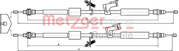 Metzger 10.5370 - Cablu, frana de parcare parts5.com