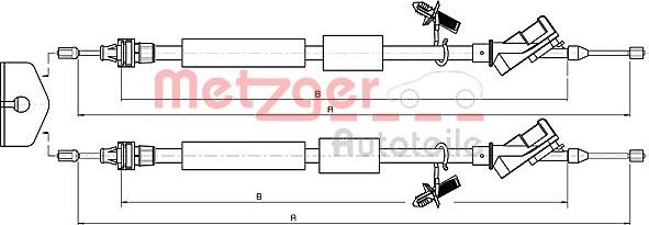 Metzger 10.5371 - Cable, parking brake parts5.com