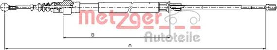 Metzger 10.7509 - Cable de accionamiento, freno de estacionamiento parts5.com