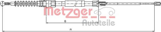 Metzger 10.7518 - Cable de accionamiento, freno de estacionamiento parts5.com