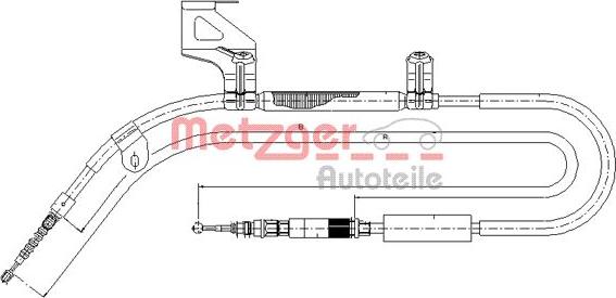 Metzger 10.7586 - Sajla, ručna kočnica parts5.com