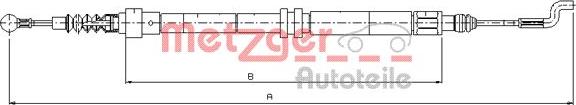 Metzger 10.7393 - Seilzug, Feststellbremse parts5.com