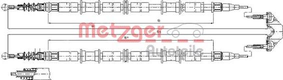 Metzger 11.5865 - Cablu, frana de parcare parts5.com