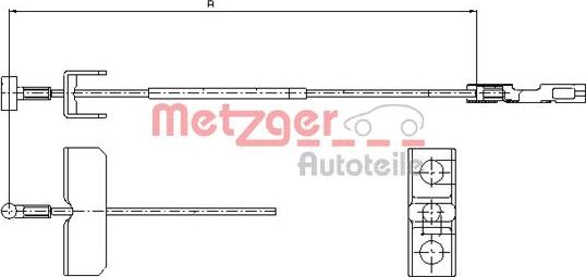 Metzger 11.6803 - Cable, parking brake parts5.com