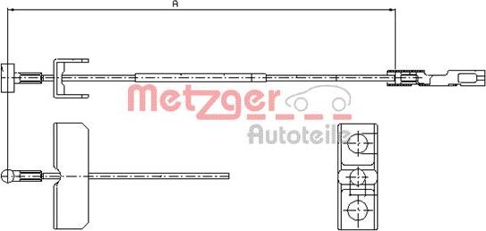 Metzger 11.6802 - Cable de accionamiento, freno de estacionamiento parts5.com