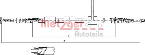 Metzger 251.31 - Cablu, frana de parcare parts5.com