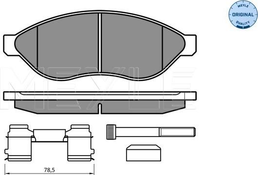 Meyle 025 244 6819/W2 - Set placute frana,frana disc parts5.com