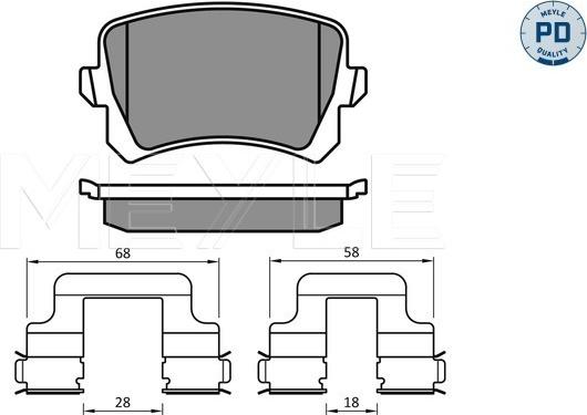 Meyle 025 244 8317/PD - Bremsbelagsatz, Scheibenbremse parts5.com