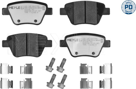 Meyle 025 245 6317/PD - Set placute frana,frana disc parts5.com