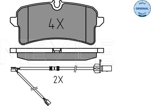 Meyle 025 246 4317 - Sada brzdových platničiek kotúčovej brzdy parts5.com