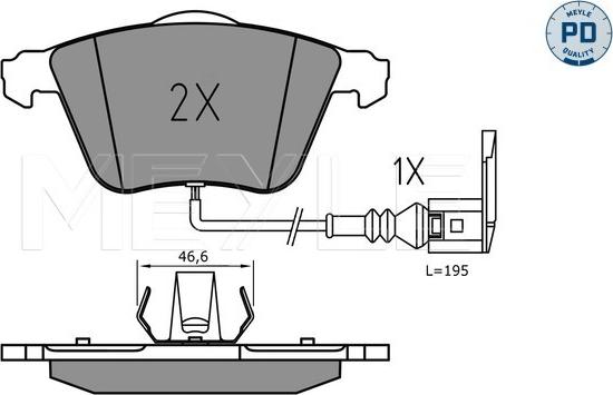 Meyle 025 240 2120/PD - Set placute frana,frana disc parts5.com