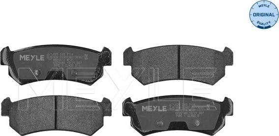 Meyle 025 240 7114 - Set placute frana,frana disc parts5.com