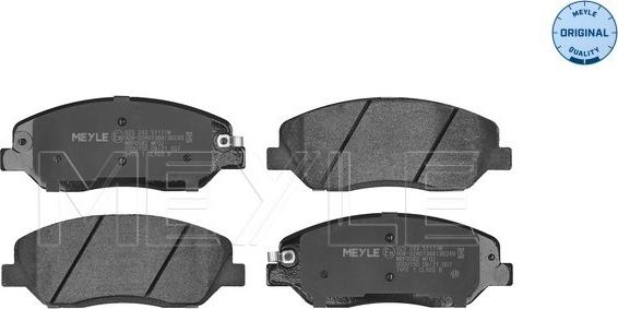 Meyle 025 243 5117/W - Set placute frana,frana disc parts5.com