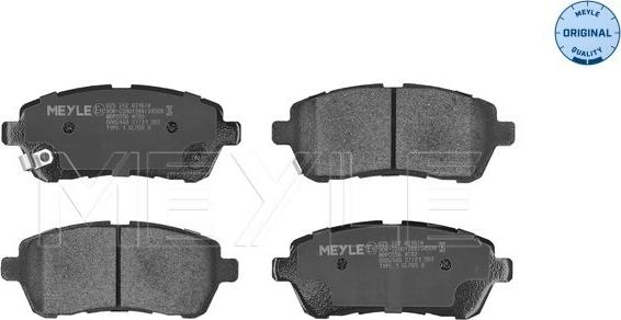 Meyle 025 242 8316/W - Set placute frana,frana disc parts5.com