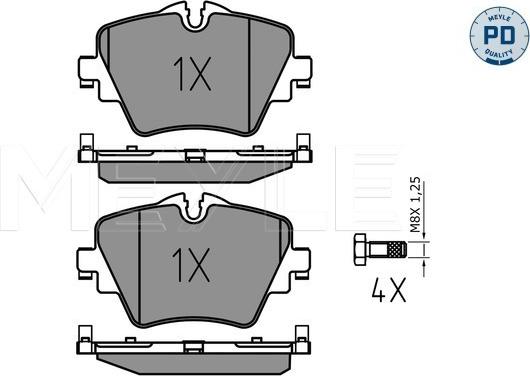 Meyle 025 256 1718/PD - Set placute frana,frana disc parts5.com