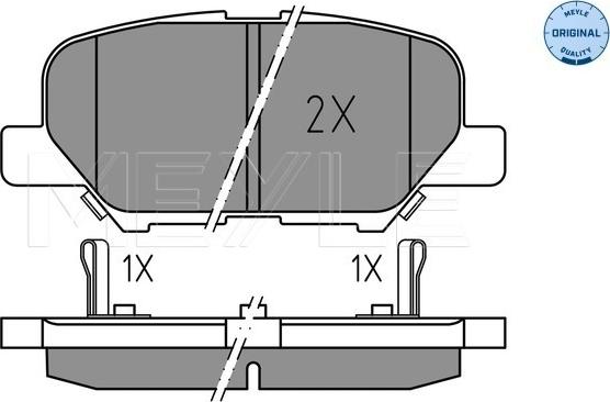 Meyle 025 256 8814 - Brake Pad Set, disc brake parts5.com