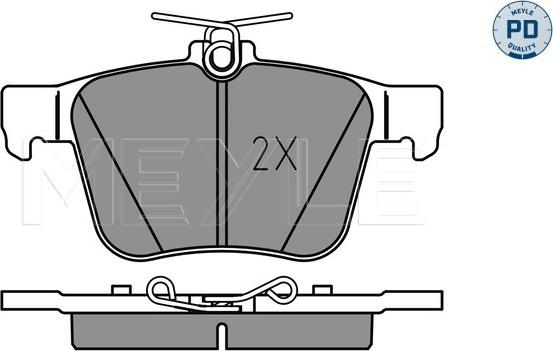 Meyle 025 250 0916/PD - Zestaw klocków hamulcowych, hamulce tarczowe parts5.com