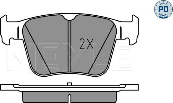 Meyle 025 250 0916/PD - Sada brzdových destiček, kotoučová brzda parts5.com