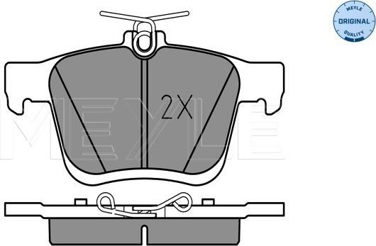 Meyle 025 250 0816 - Fren balata seti, diskli fren parts5.com