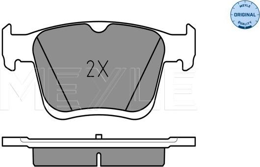 Meyle 025 250 0816 - Fren balata seti, diskli fren parts5.com