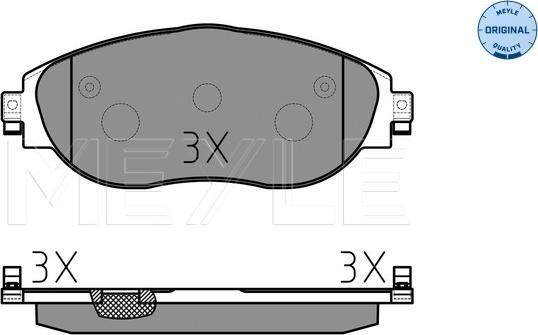 Meyle 025 251 1720/W - Set placute frana,frana disc parts5.com