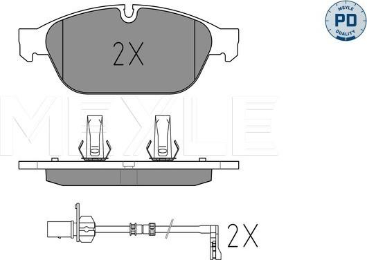 Meyle 025 261 5820/PD - Sada brzdových platničiek kotúčovej brzdy parts5.com