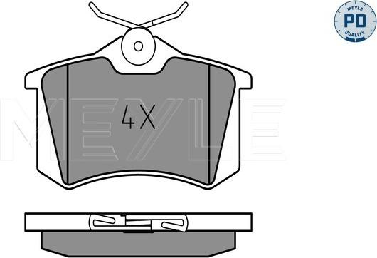 Meyle 025 209 6115/PD - Set placute frana,frana disc parts5.com