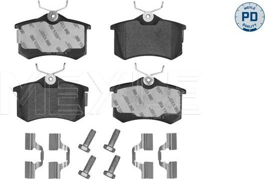 Meyle 025 209 6117/PD - Komplet zavornih oblog, ploscne (kolutne) zavore parts5.com