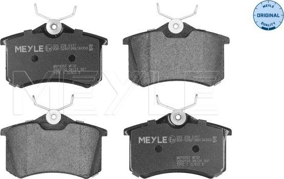 Meyle 025 209 6117 - Fékbetétkészlet, tárcsafék parts5.com