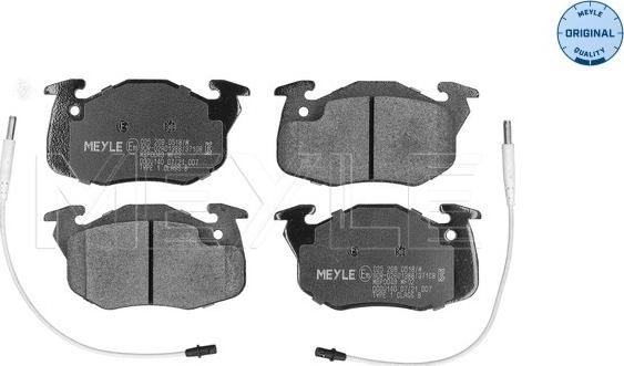 Meyle 025 209 0518/W - Fékbetétkészlet, tárcsafék parts5.com