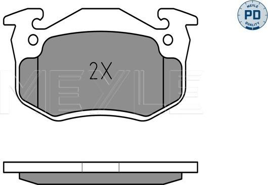 Meyle 025 209 7311/PD - Bremsbelagsatz, Scheibenbremse parts5.com